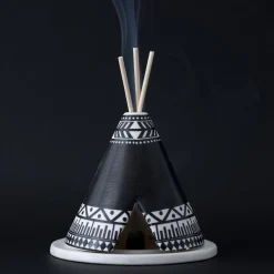 Quemador de Incienso Tipi Negro