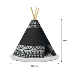 Quemador de Incienso Tipi Negro