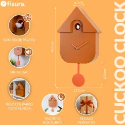 Reloj Cuco casita - Terracota