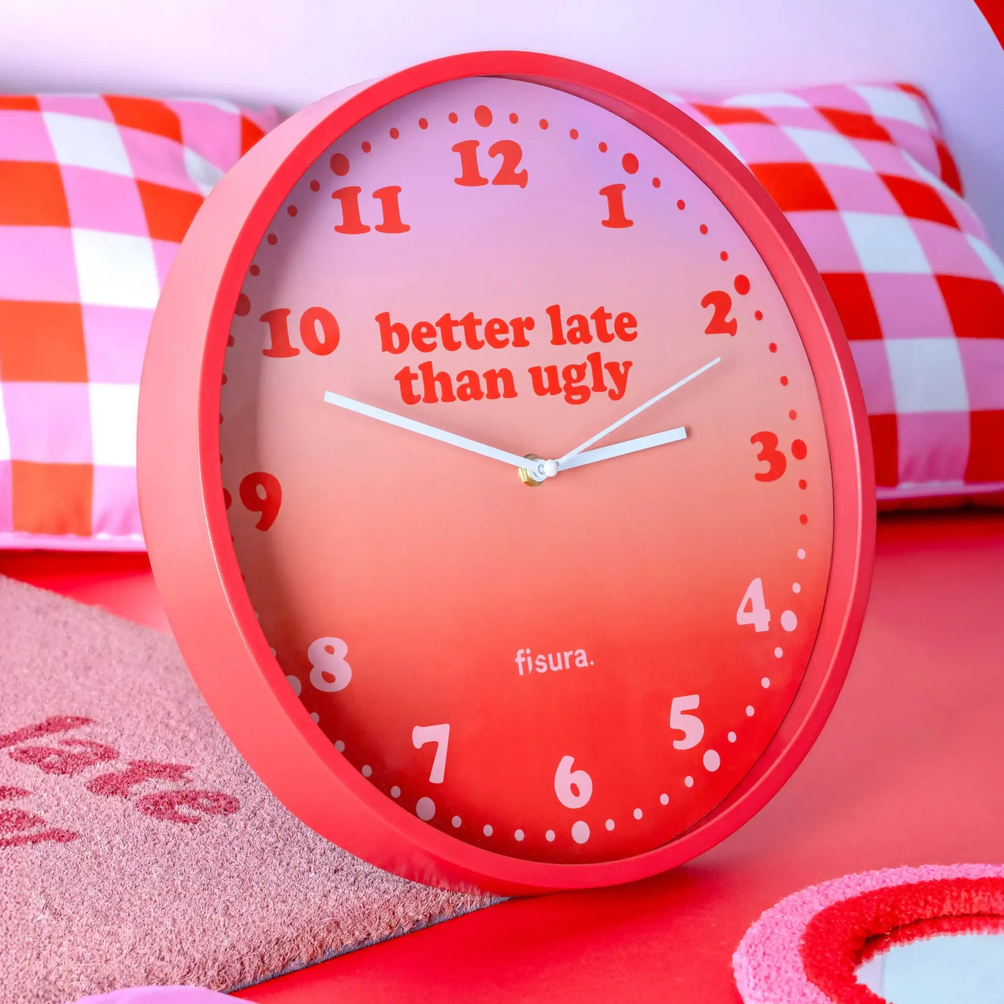 Reloj de pared “Better late than ugly”