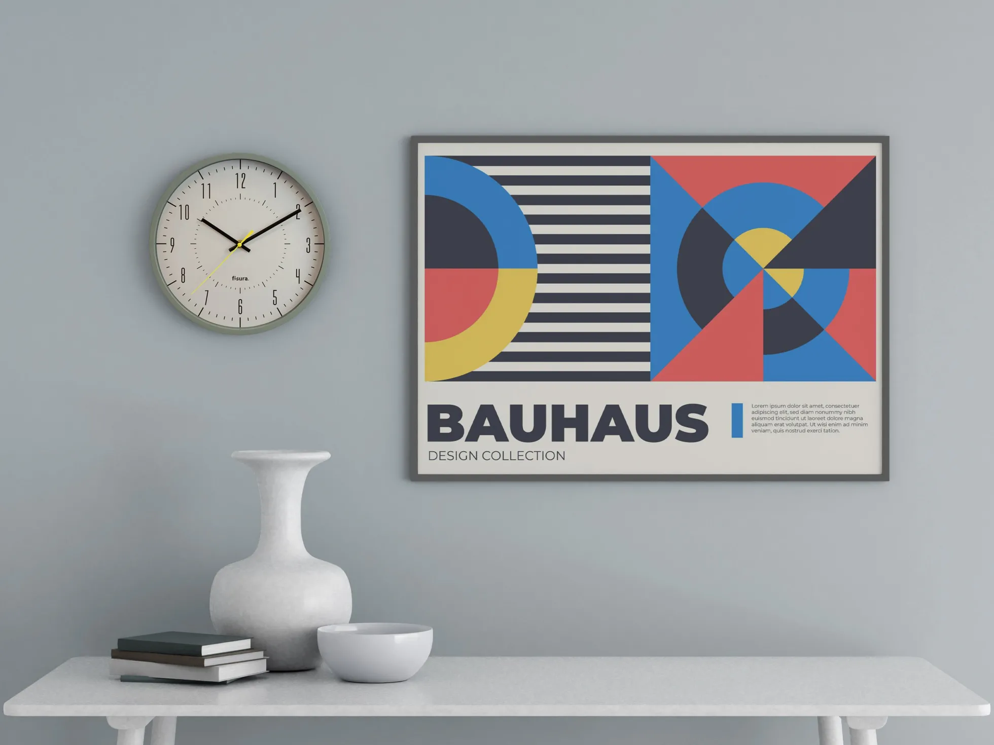 Reloj de pared gris Gimpo