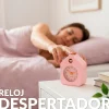 Reloj despertador casita mini rosa