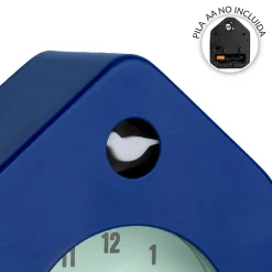 Reloj despertador casita mini azul
