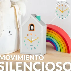 Reloj despertador cuco casita multicolor
