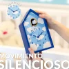 Reloj despertador cuco casita nubes
