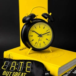 Reloj despertador Retro Amarillo & Negro