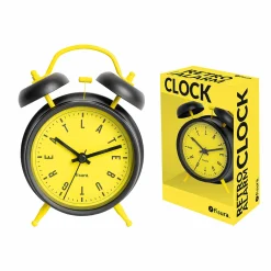 Reloj despertador Retro Amarillo & Negro