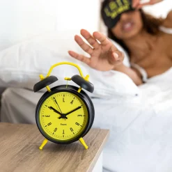 Reloj despertador Retro Amarillo & Negro