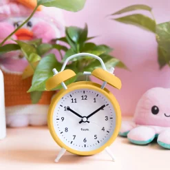 Reloj despertador Retro Amarillo & Blanco