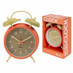 Reloj despertador Retro Beige & Naranja