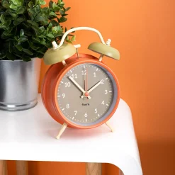Reloj despertador Retro Beige & Naranja