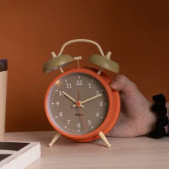 Reloj despertador Retro Beige & Naranja