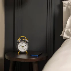 Reloj despertador Retro Gris & Amarillo