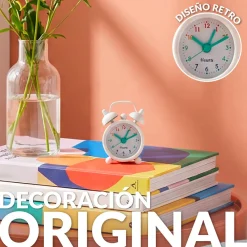 Reloj despertador retro mini arcoíris
