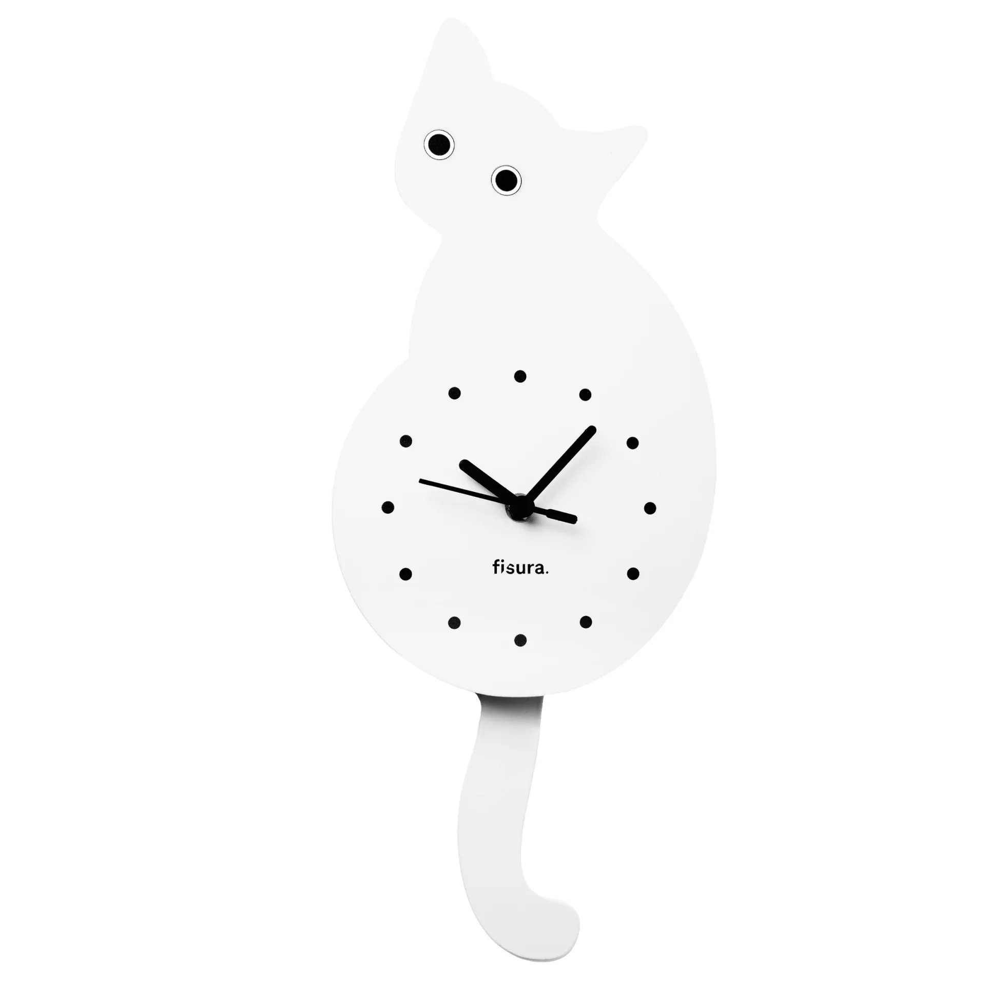 Reloj gato blanco