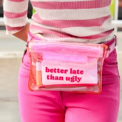 Riñonera estanca “Better late than ugly”