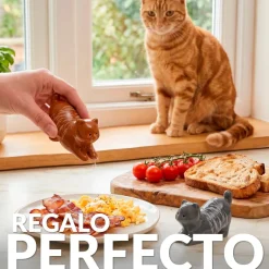Salero y pimentero gato con manchas