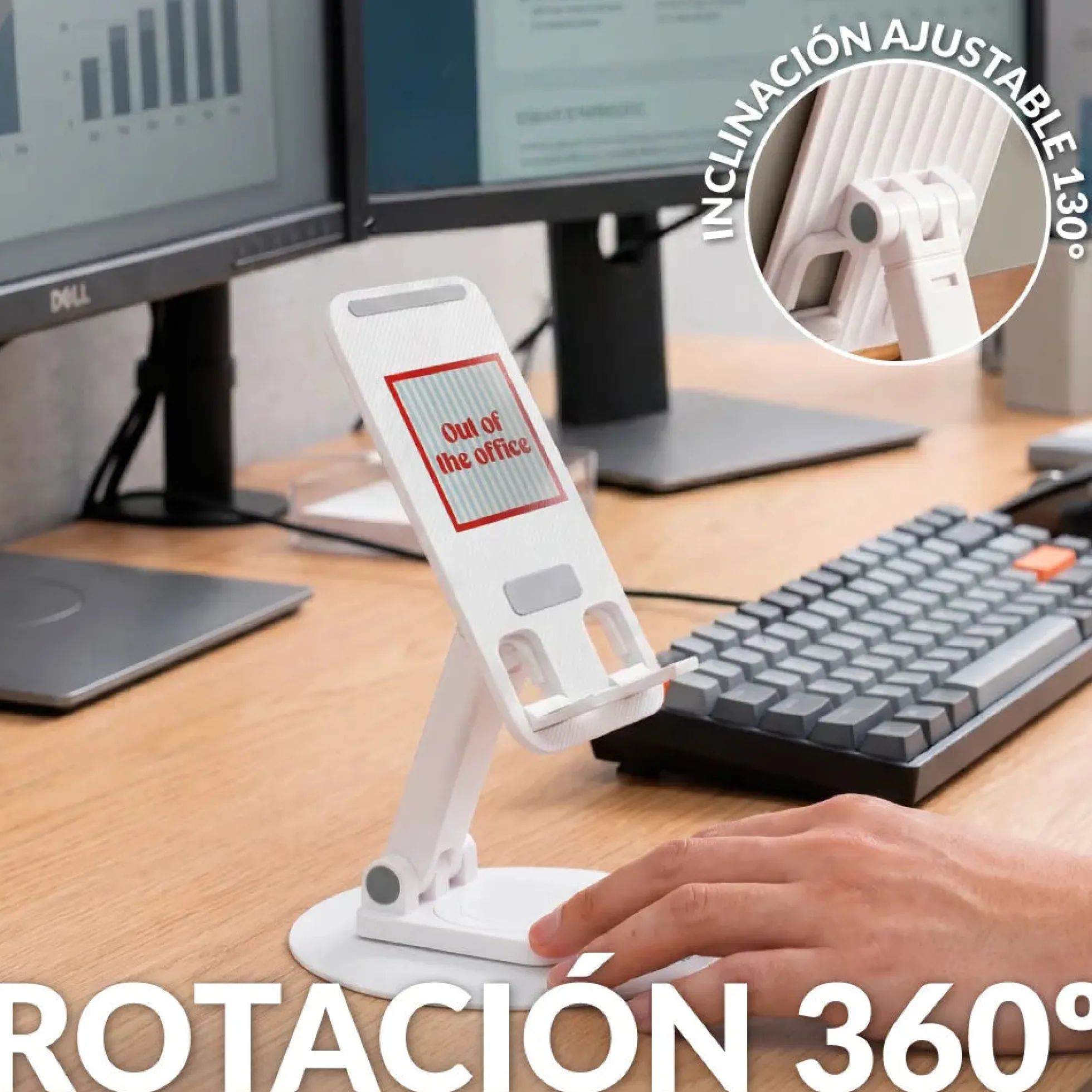 Soporte móvil plegable "Out of the office"