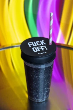 Tapa vasos antidroga “F*ck off” 3 unidades