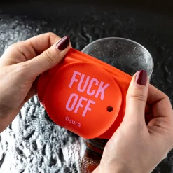 Tapa vasos antidroga “Fuck off” rojo 5 unidades