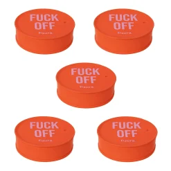 Tapa vasos antidroga “Fuck off” rojo 5 unidades