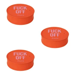 Tapa vasos antidroga “Fuck off” rojo 3 unidades