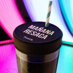 Tapa vasos antidroga “Mañana resaca” 5 unidades