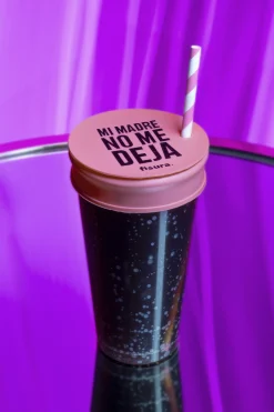 Tapa vasos antidroga “mi madre no me deja” 5 unidades