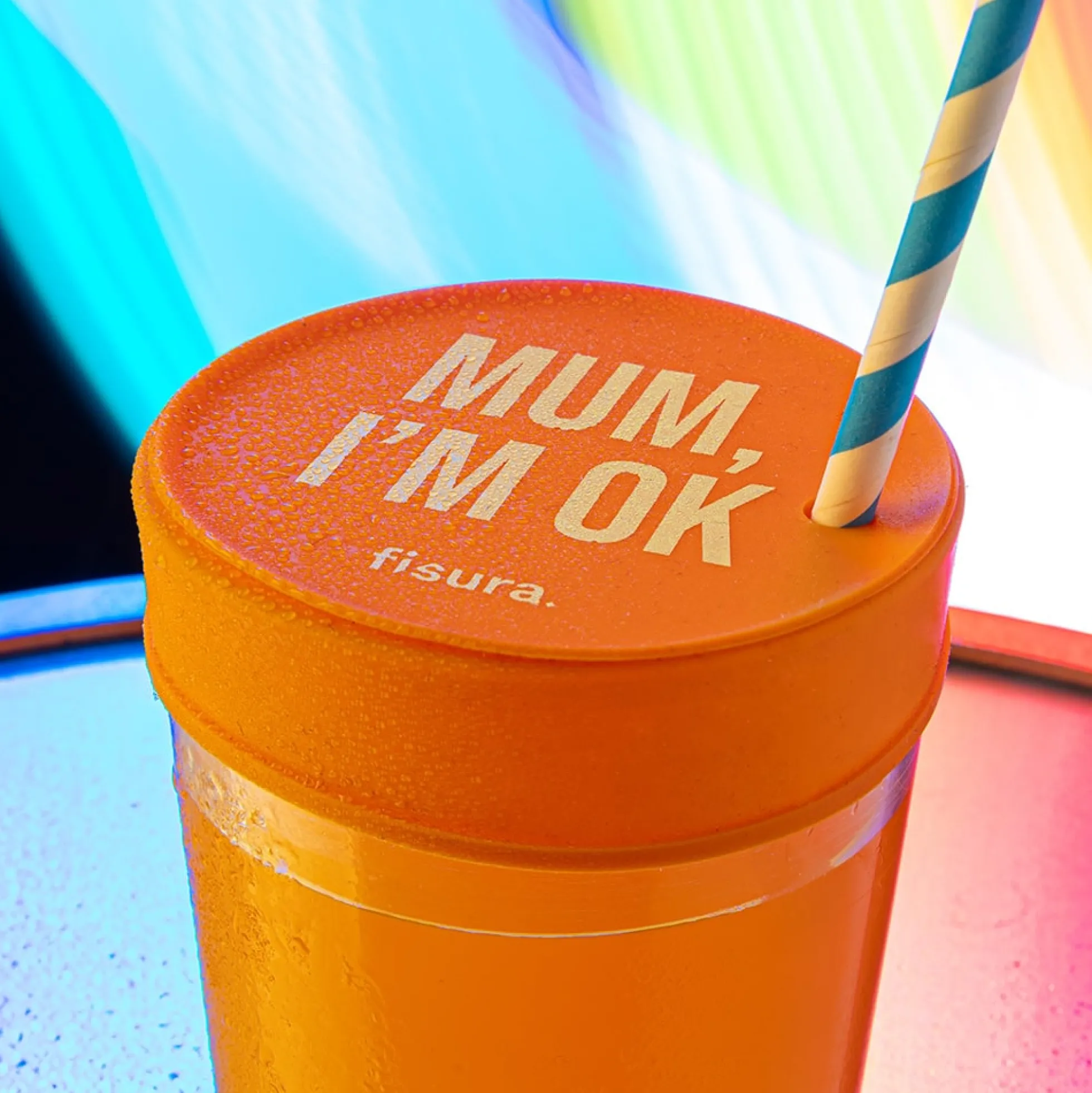 Tapa vasos antidroga “Mum I'm ok” 3 unidades