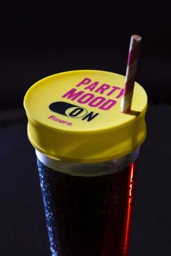 Tapa vasos antidroga “Party mood ON” 3 unidades