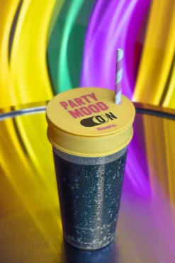 Tapa vasos antidroga “Party mood ON” 5 unidades