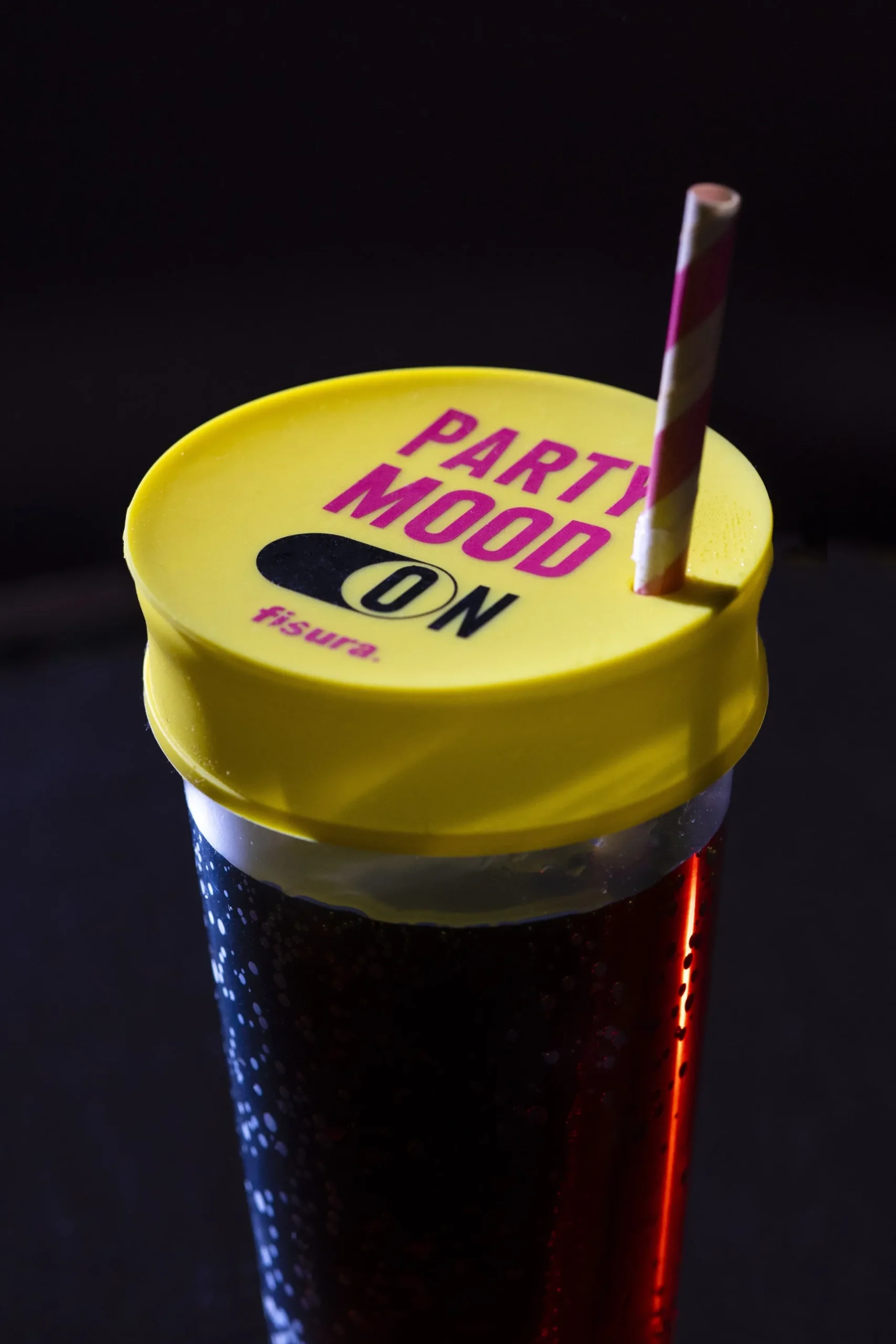 Tapa vasos antidroga “Party mood ON” 5 unidades