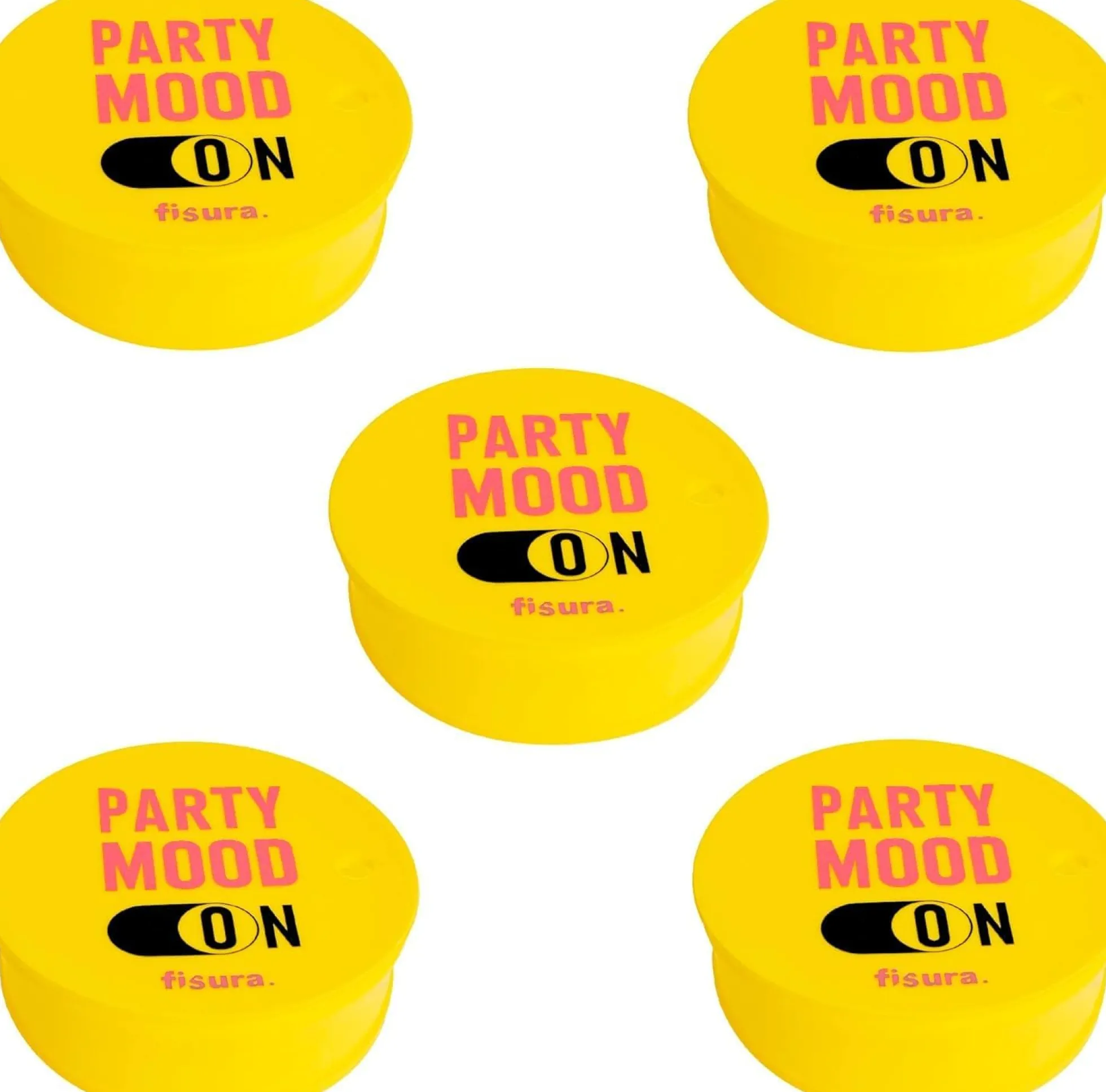 Tapa vasos antidroga “Party mood ON” 5 unidades