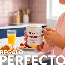 Taza “Back in five minutes or more”