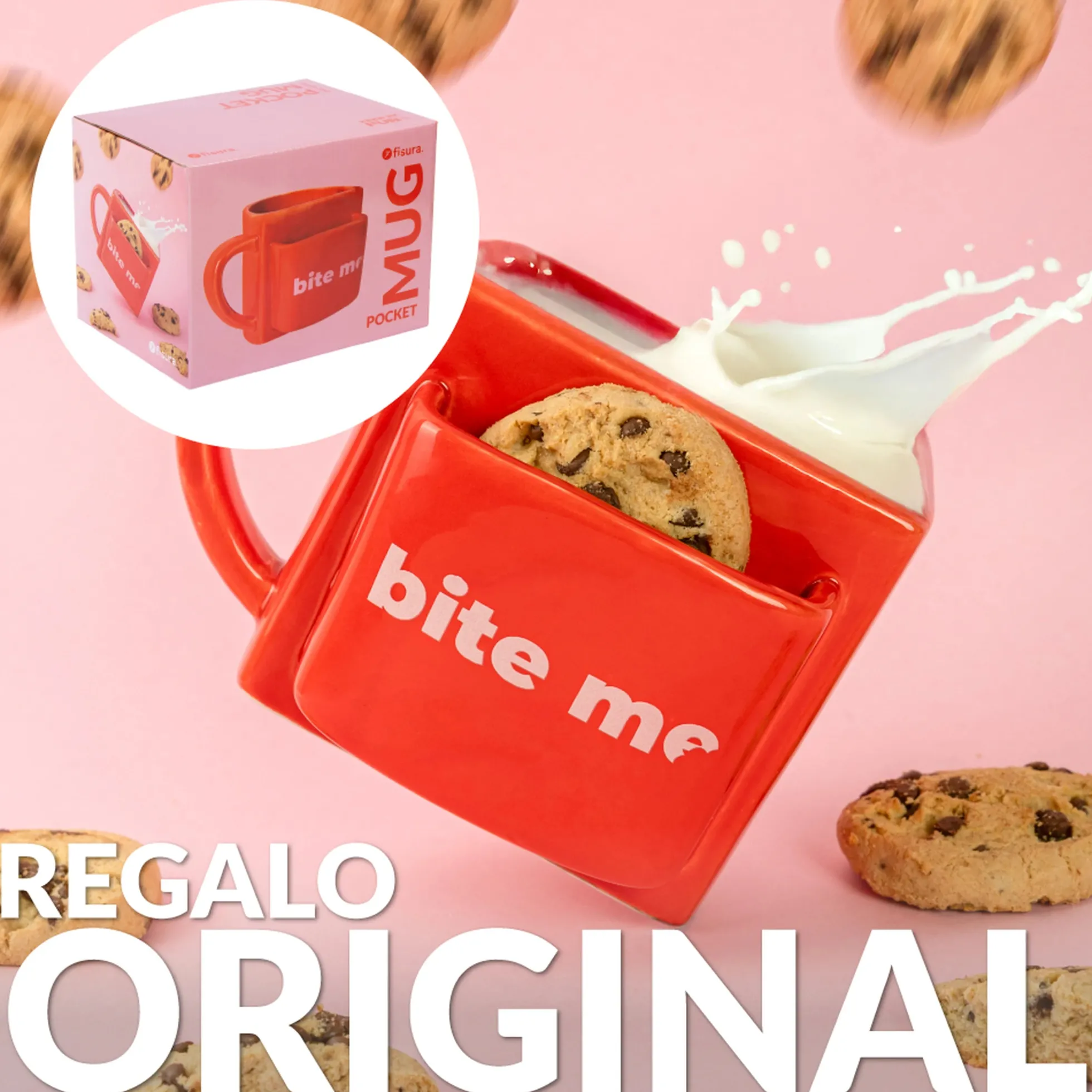 Taza bolsillo "Bite me"