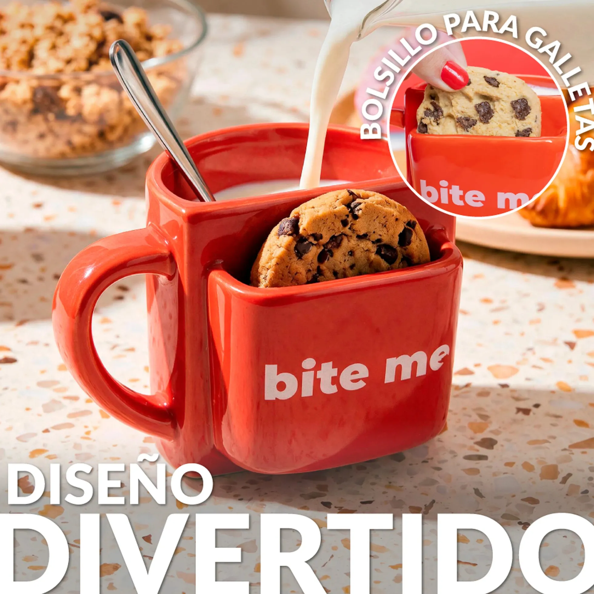 Taza bolsillo "Bite me"