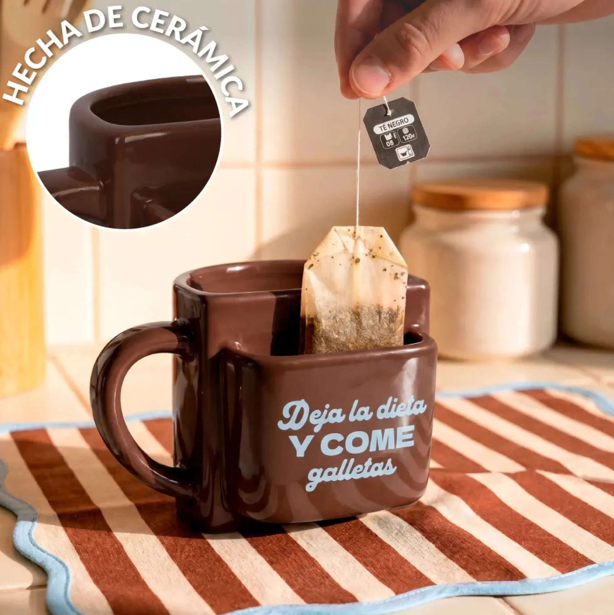 Taza bolsillo “Deja la dieta”