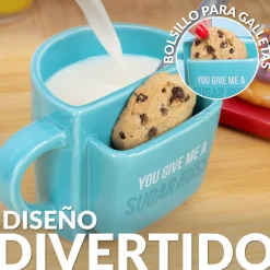 Taza bolsillo "You give me a sugar rush"