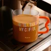 Taza cristal "hotter than my coffee" multicolor