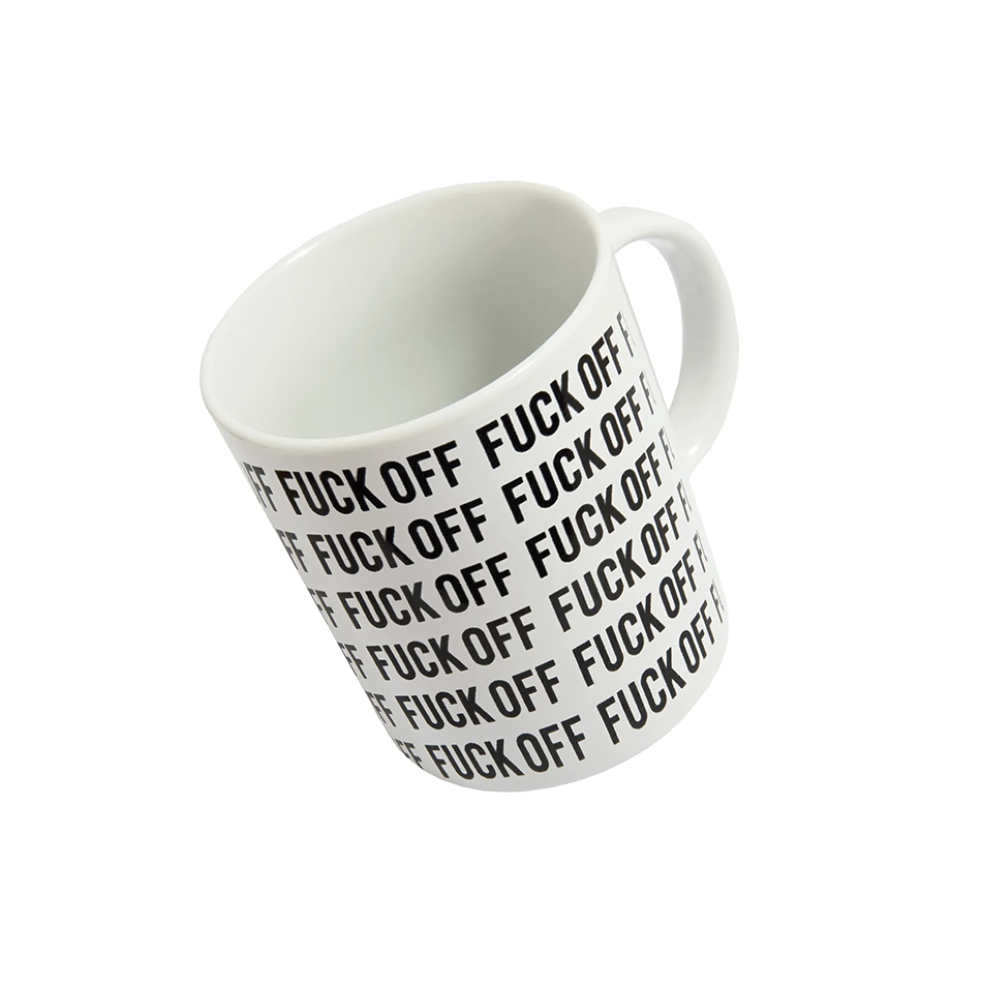 Taza 'Fuck Off' Blanco/ Negro
