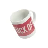 Taza 'Fuck Off' Blanco/ Rojo