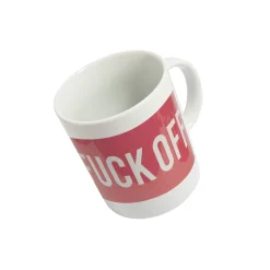Taza 'Fuck Off' Blanco/ Rojo