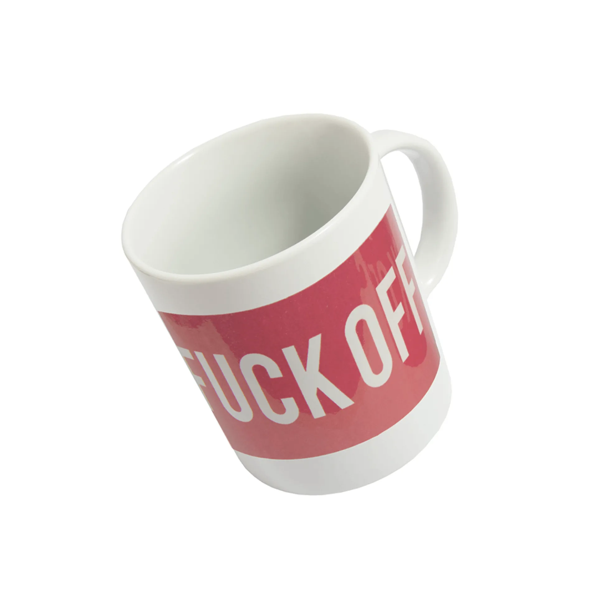 Taza 'Fuck Off' Blanco/ Rojo