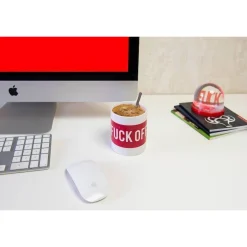 Taza 'Fuck Off' Blanco/ Rojo