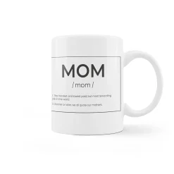 Taza “Mom” inglés