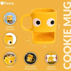 Taza para galletas amarilla