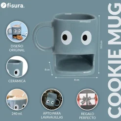 Taza para galletas azul