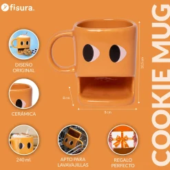 Taza para galletas naranja
