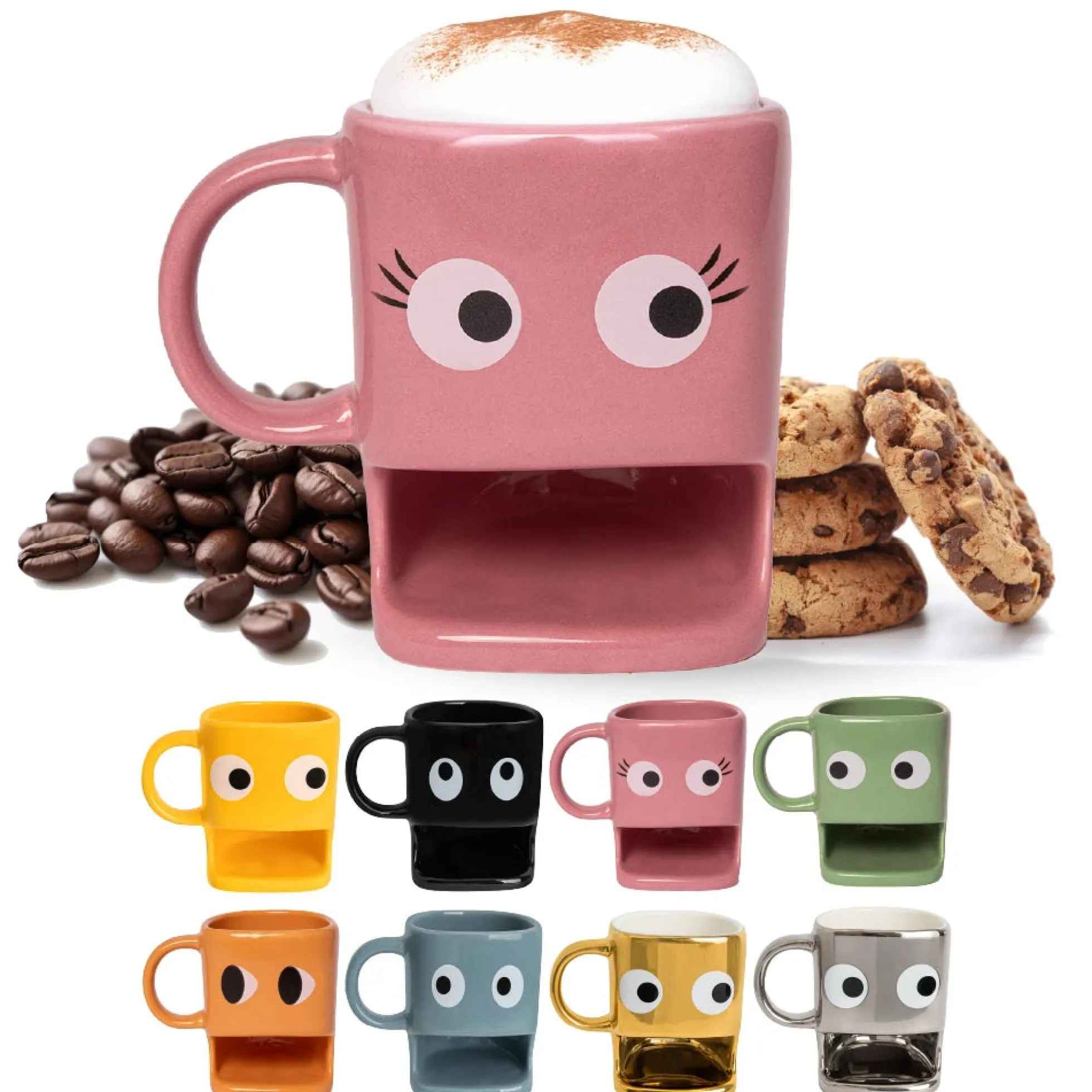 Taza para galletas rosa
