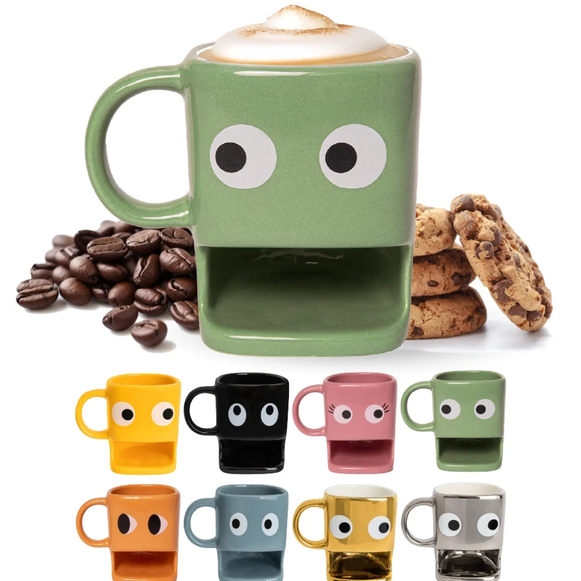 Taza para galletas verde